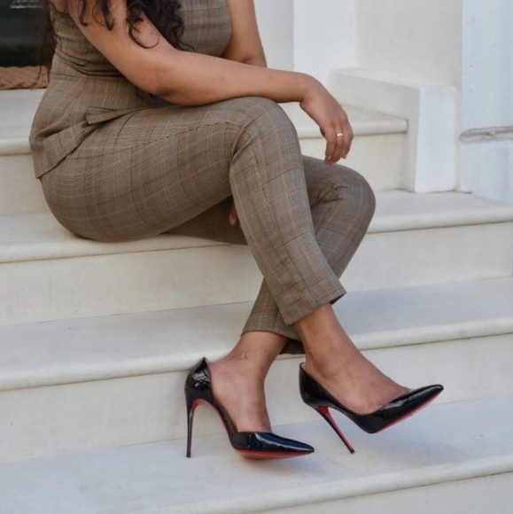 Christian Louboutin Iriza 100 patent leather black d'orsay pumps - Picture 2 of 13